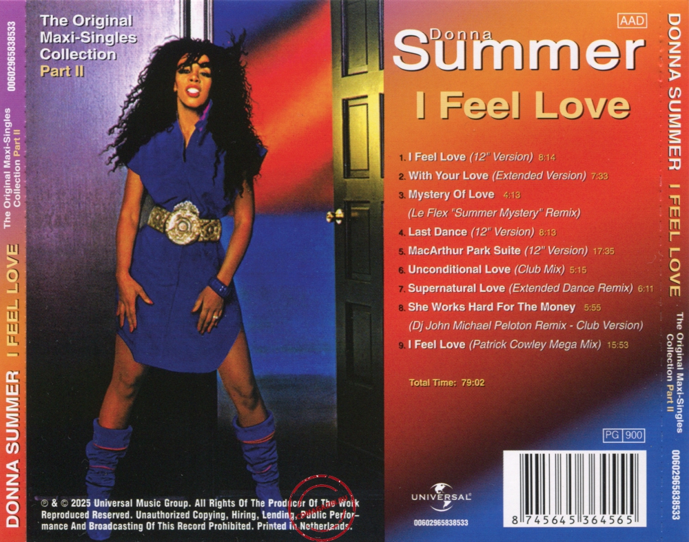 Audio CD: Donna Summer (2025) I Feel Love - The Original Maxi-Singles Collection Part II Audio CD: Donna Summer (2025) I Feel Love - The Original Maxi-Singles Collection Part II