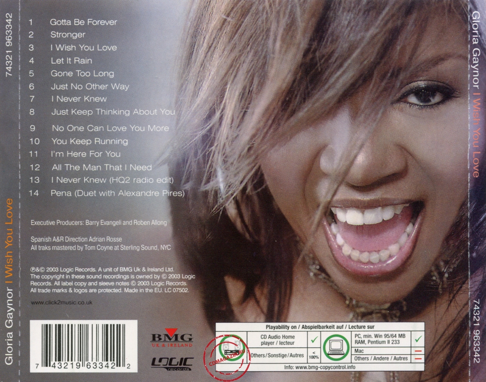 Audio CD: Gloria Gaynor (2002) I Wish You Love Audio CD: Gloria Gaynor (2002) I Wish You Love
