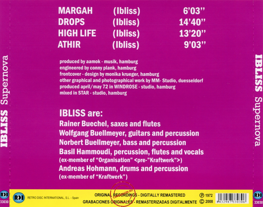 Audio CD: Ibliss (1972) Supernova Audio CD: Ibliss (1972) Supernova
