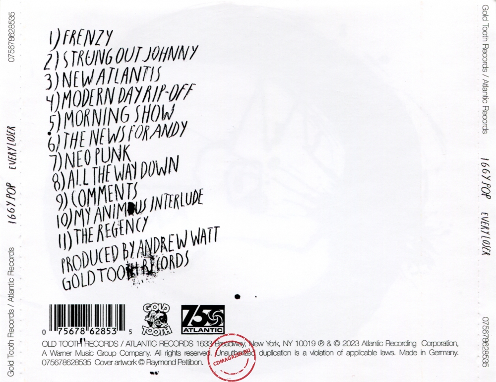 Audio CD: Iggy Pop (2023) Every Loser Audio CD: Iggy Pop (2023) Every Loser