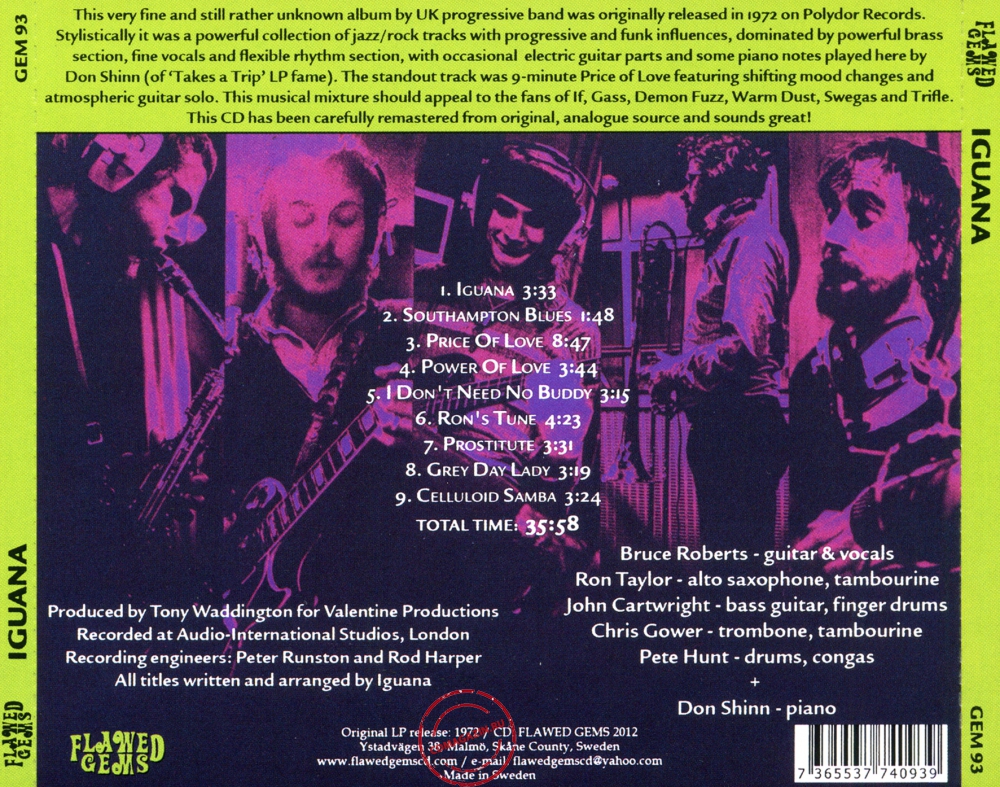 Audio CD: Iguana (9) (1972) Iguana Audio CD: Iguana (9) (1972) Iguana