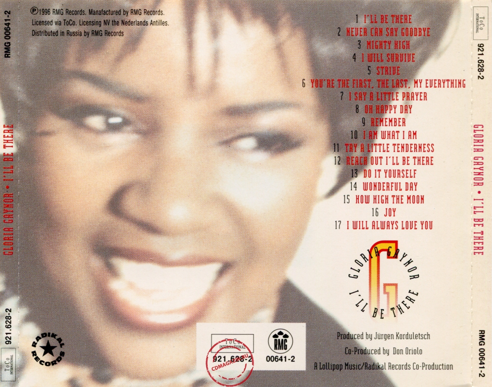 Audio CD: Gloria Gaynor (1994) I'll Be There