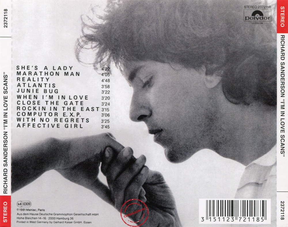 Audio CD: Richard Sanderson (1981) I'm In Love