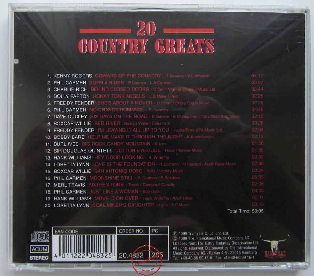 Audio CD: VA 20 Country Greats (1999) Vol. 2