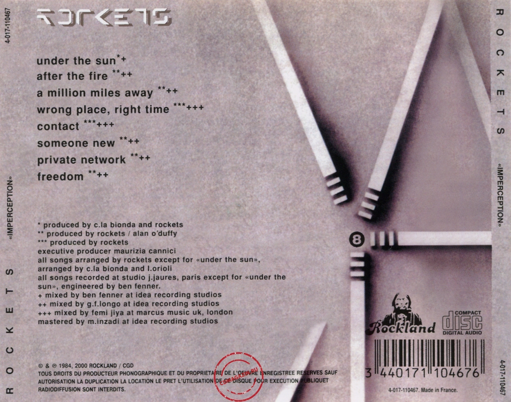 Audio CD: Rockets (1984) Imperception Audio CD: Rockets (1984) Imperception