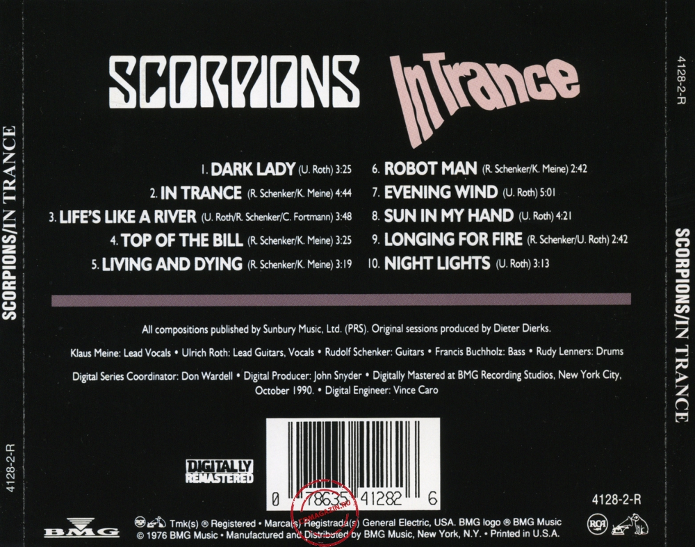 Audio CD: Scorpions (1975) In Trance Audio CD: Scorpions (1975) In Trance