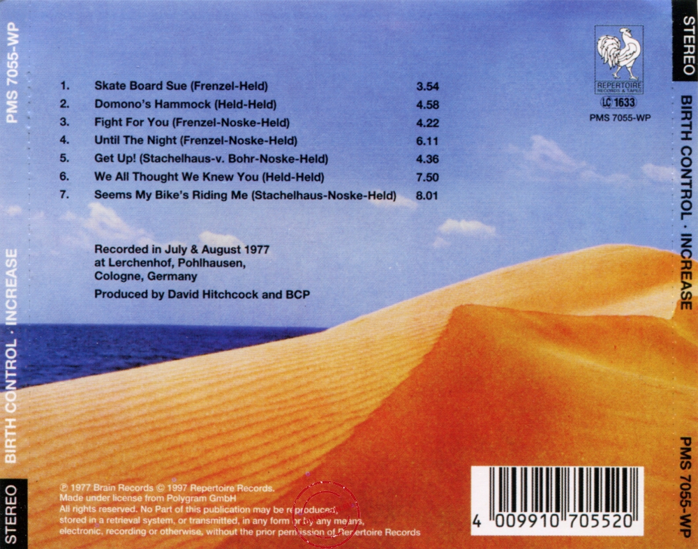 Audio CD: Birth Control (1977) Increase