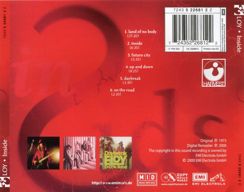 Audio CD: Eloy (1973) Inside Audio CD: Eloy (1973) Inside