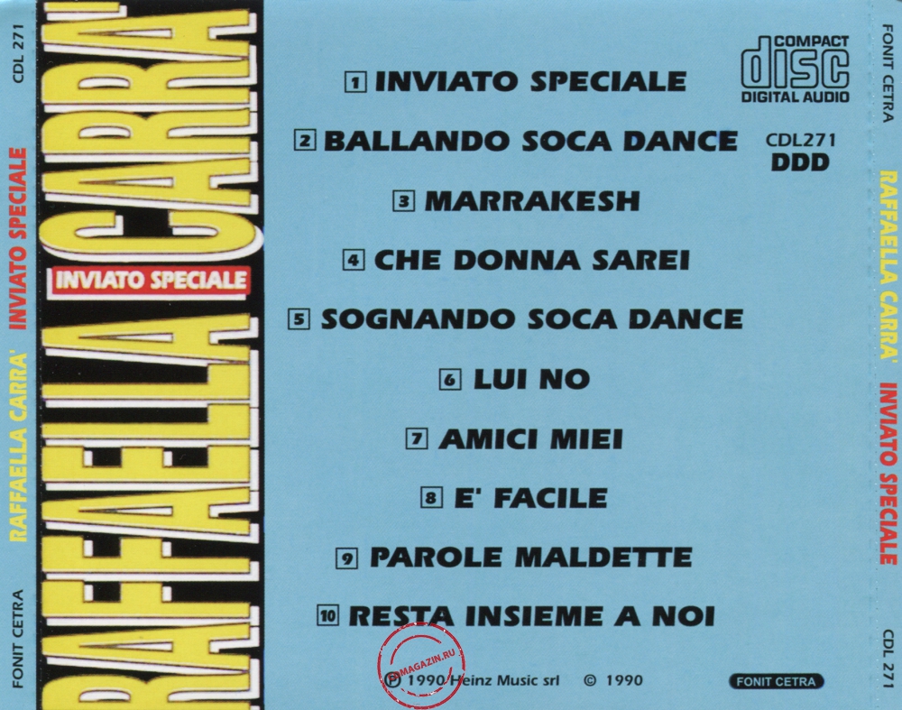 Audio CD: Raffaella Carra (1990) Inviato Speciale