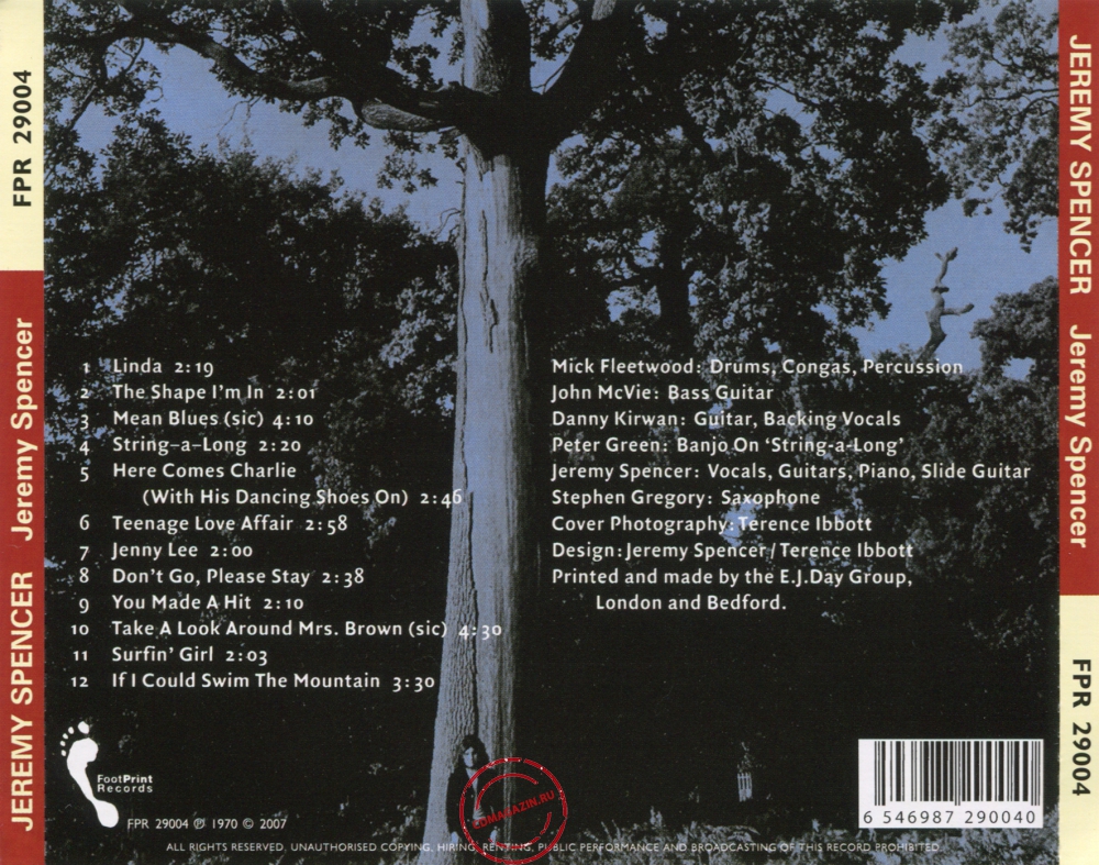 Audio CD: Jeremy Spencer (1970) Jeremy Spencer
