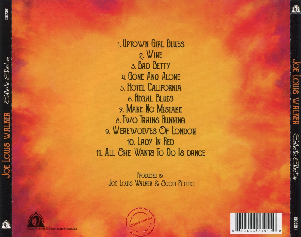 Audio CD: Joe Louis Walker (2021) Eclectic Electric Audio CD: Joe Louis Walker (2021) Eclectic Electric