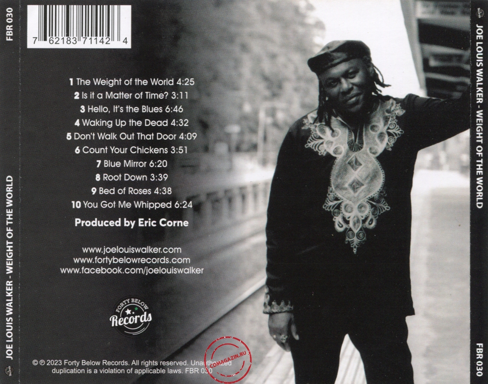 Audio CD: Joe Louis Walker (2023) Weight Of The World Audio CD: Joe Louis Walker (2023) Weight Of The World