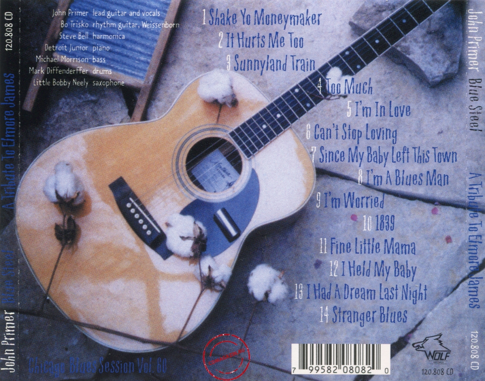 Audio CD: John Primer (2003) Blue Steel - A Tribute To Elmore James Audio CD: John Primer (2003) Blue Steel - A Tribute To Elmore James