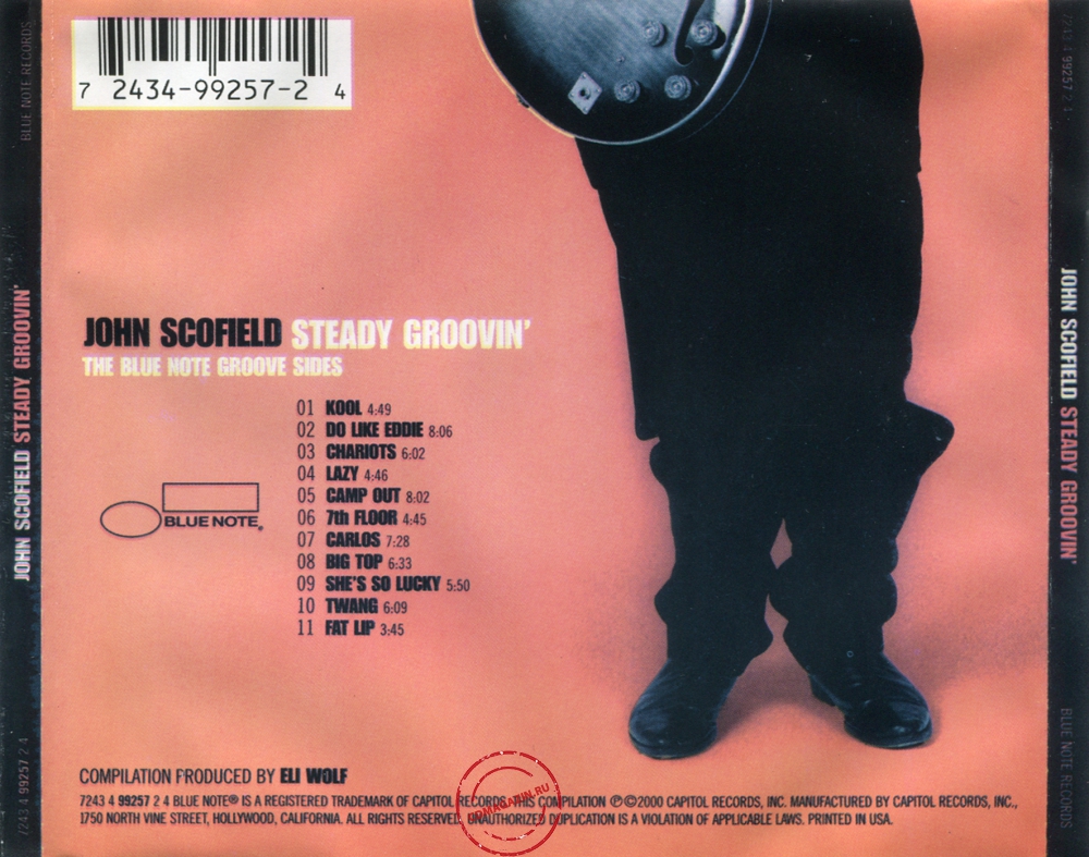 Audio CD: John Scofield (2000) Steady Groovin' - The Blue Note Groove Sides Audio CD: John Scofield (2000) Steady Groovin' - The Blue Note Groove Sides