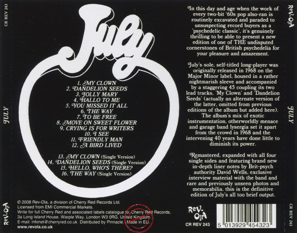 Audio CD: July (3) (1968) July