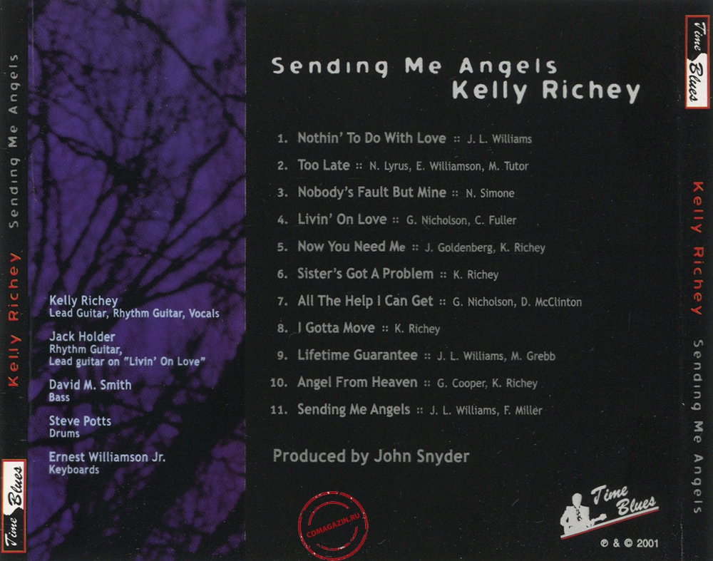Audio CD: Kelly Richey (2001) Sending Me Angels