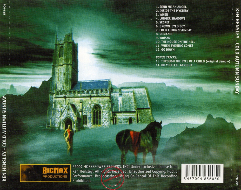 Audio CD: Ken Hensley (2005) Cold Autumn Sunday Audio CD: Ken Hensley (2005) Cold Autumn Sunday