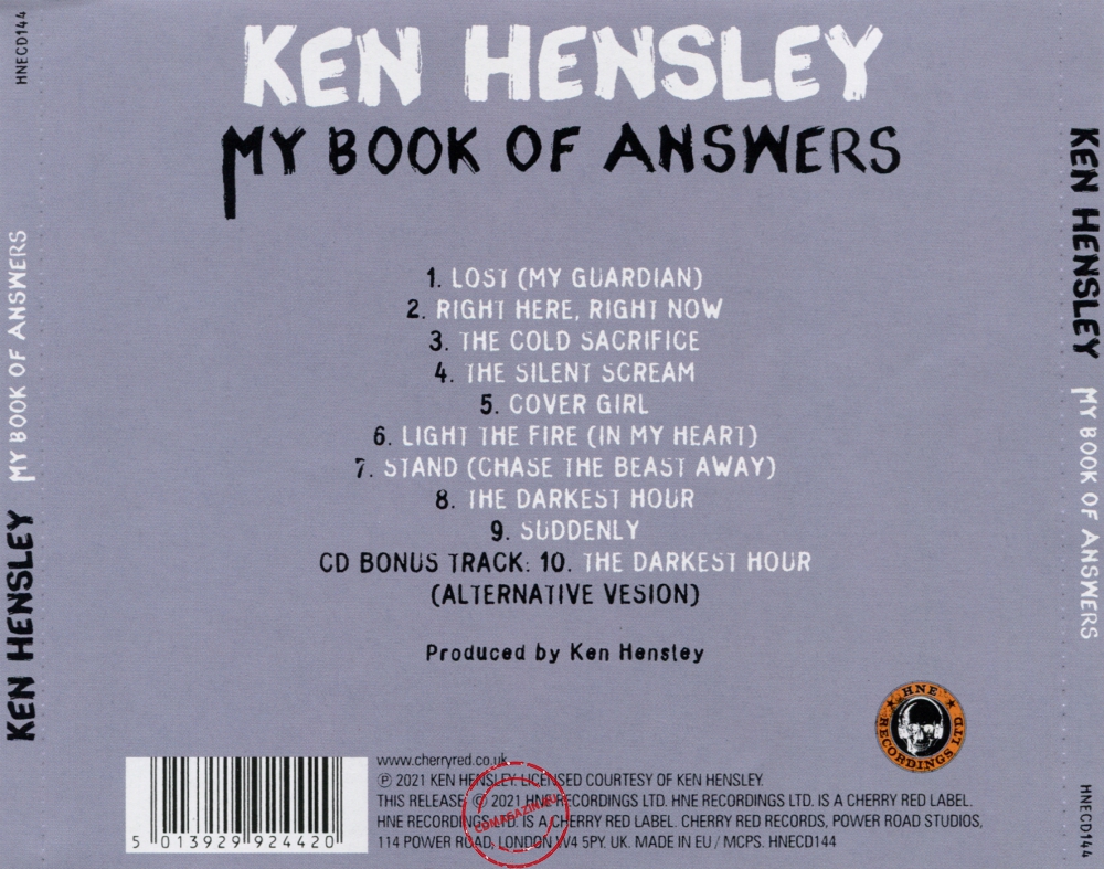 Audio CD: Ken Hensley (2021) My Book Of Answers Audio CD: Ken Hensley (2021) My Book Of Answers