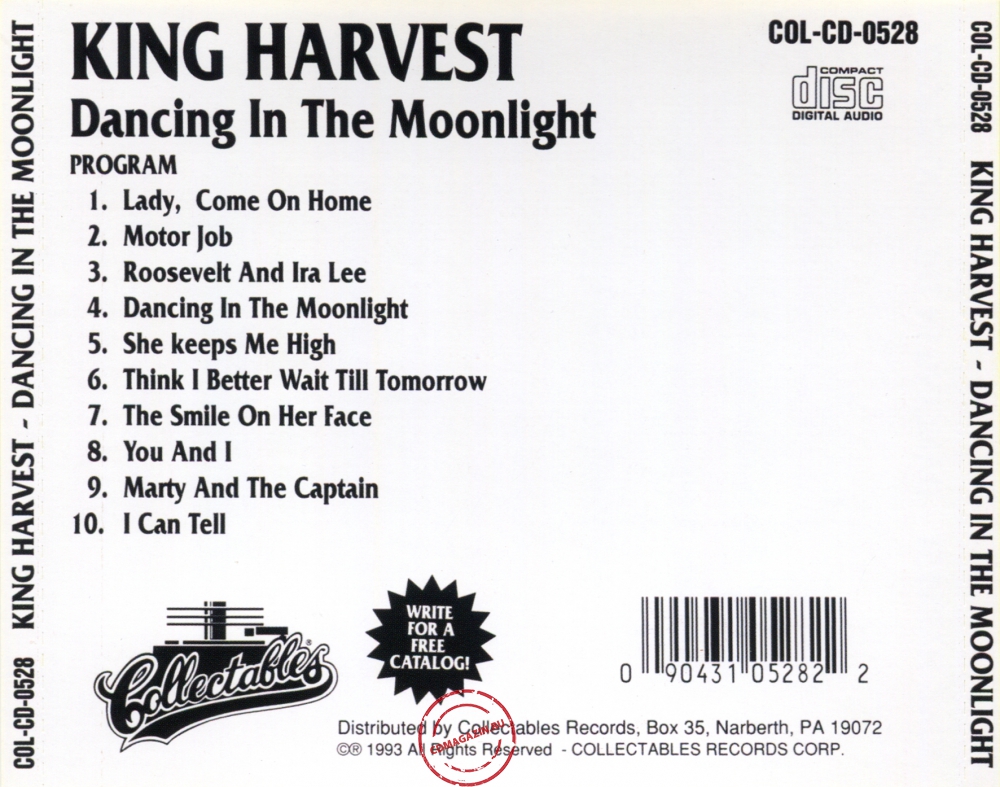 Audio CD: King Harvest (1972) Dancing In The Moonlight Audio CD: King Harvest (1972) Dancing In The Moonlight