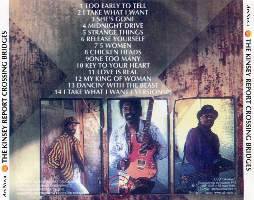 Audio CD: Kinsey Report (1993) Crossing Bridges Audio CD: Kinsey Report (1993) Crossing Bridges