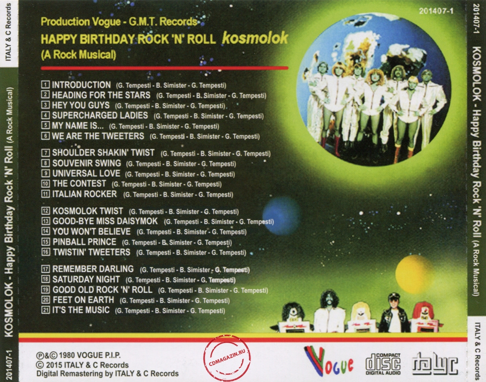 Audio CD: Kosmolok (1980) Happy Birthday Rock 'N' Roll (A Rock Musical) Audio CD: Kosmolok (1980) Happy Birthday Rock 'N' Roll (A Rock Musical)