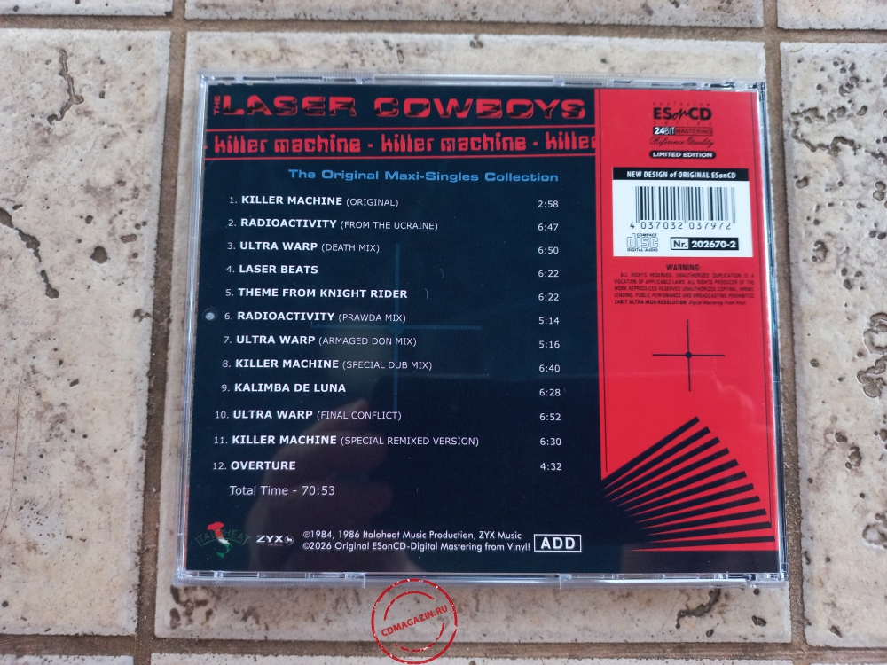 Audio CD: Laser Cowboys (2026) Killer Machine (The Original Maxi-Singles Collection) Audio CD: Laser Cowboys (2026) Killer Machine (The Original Maxi-Singles Collection)