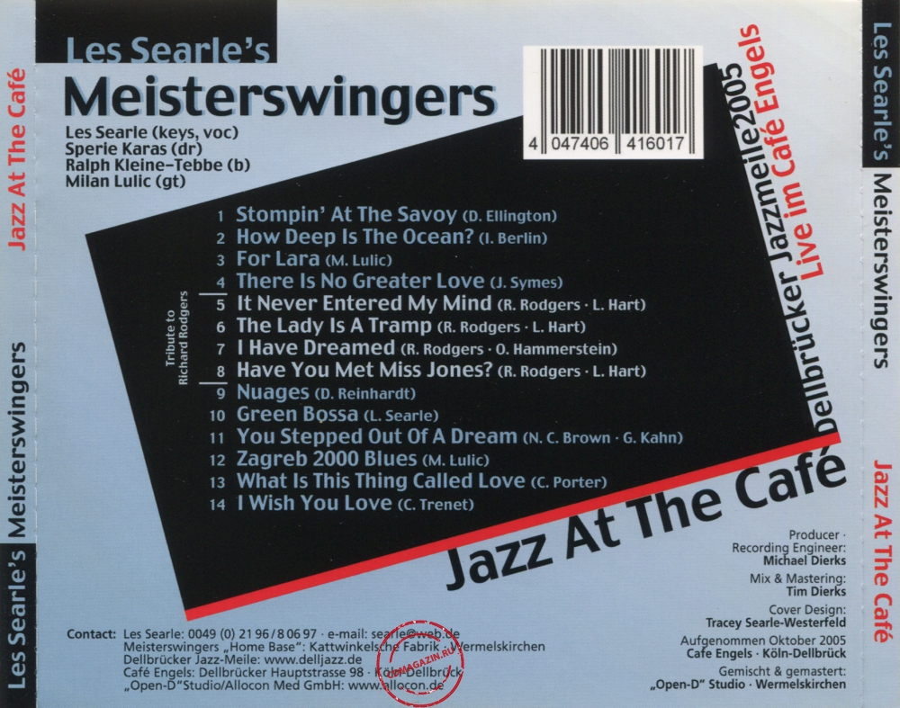 Audio CD: Les Searle's Meisterswingers (2005) Jazz At Cafe