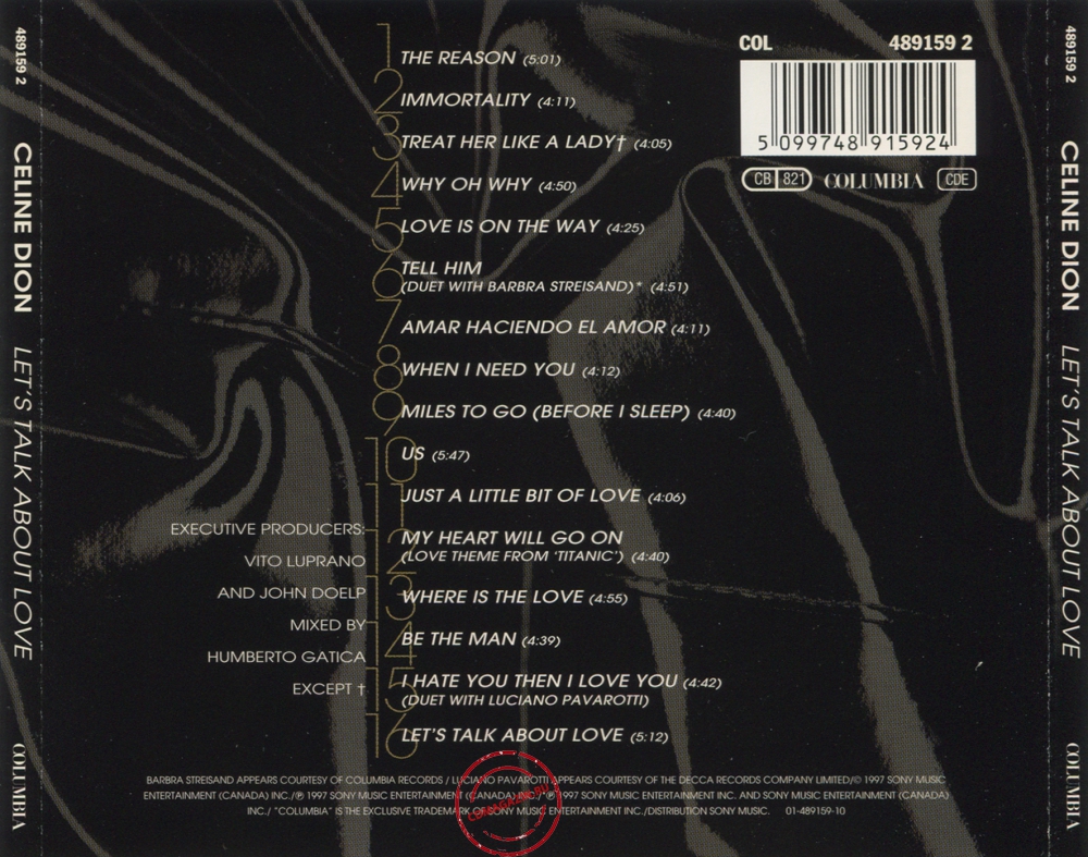 Audio CD: Celine Dion (1997) Let's Talk About Love Audio CD: Celine Dion (1997) Let's Talk About Love