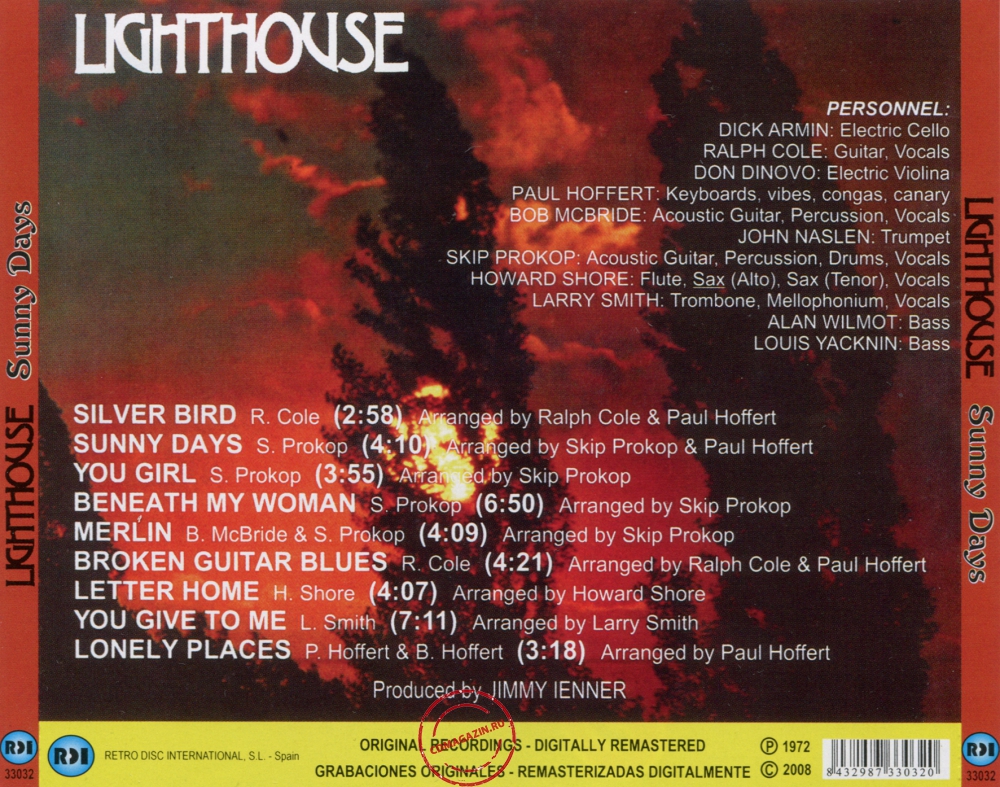 Audio CD: Lighthouse (2) (1972) Sunny Days Audio CD: Lighthouse (2) (1972) Sunny Days