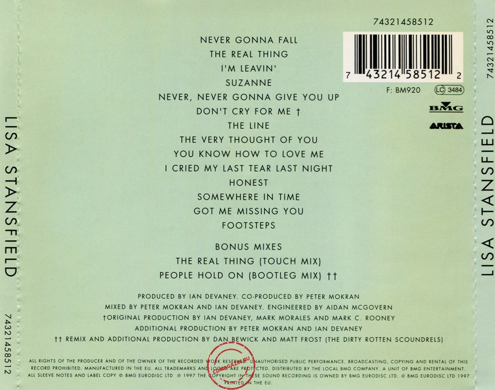 Audio CD: Lisa Stansfield (1997) Lisa Stansfield