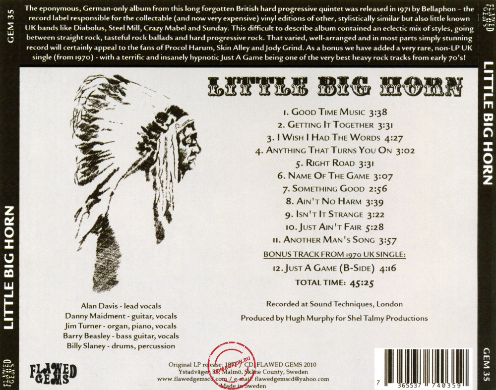 Audio CD: Little Big Horn (2) (1971) Little Big Horn