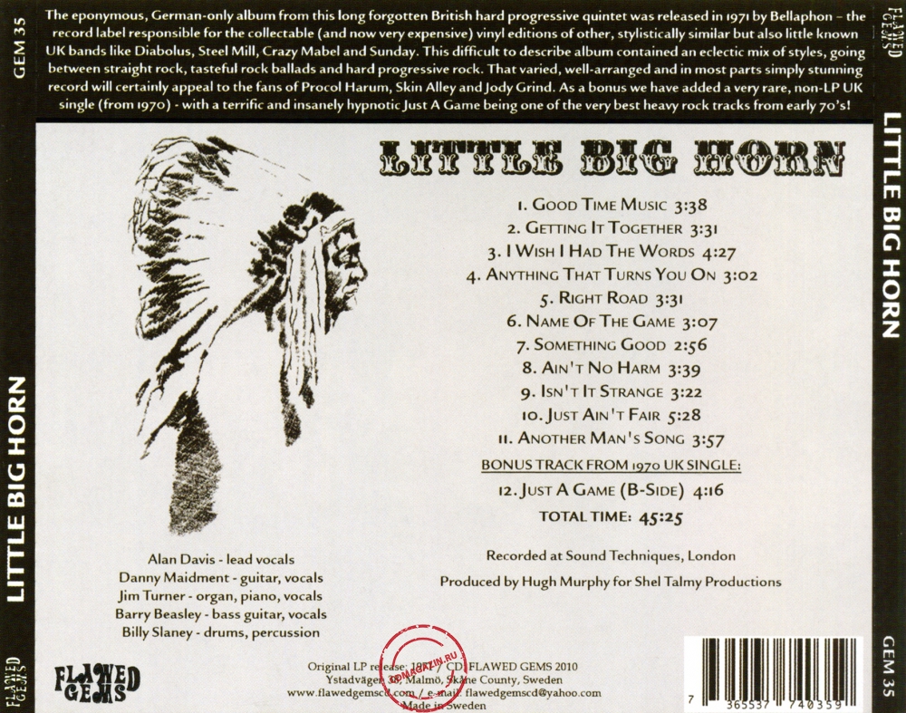 Audio CD: Little Big Horn (2) (1971) Little Big Horn Audio CD: Little Big Horn (2) (1971) Little Big Horn