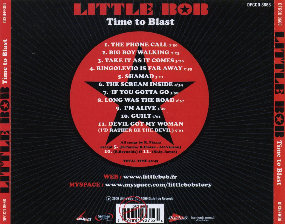 Audio CD: Little Bob (2009) Time To Blast Audio CD: Little Bob (2009) Time To Blast