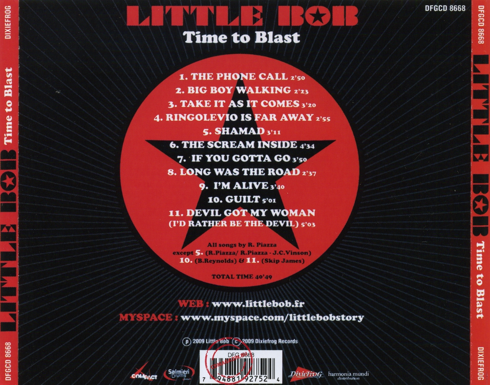 Audio CD: Little Bob (2009) Time To Blast