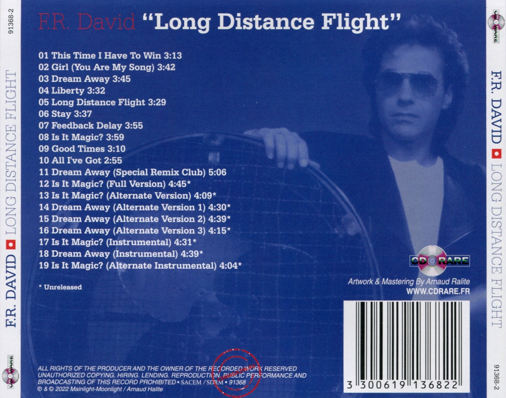 Audio CD: F.R. David (1984) Long Distance Flight Audio CD: F.R. David (1984) Long Distance Flight
