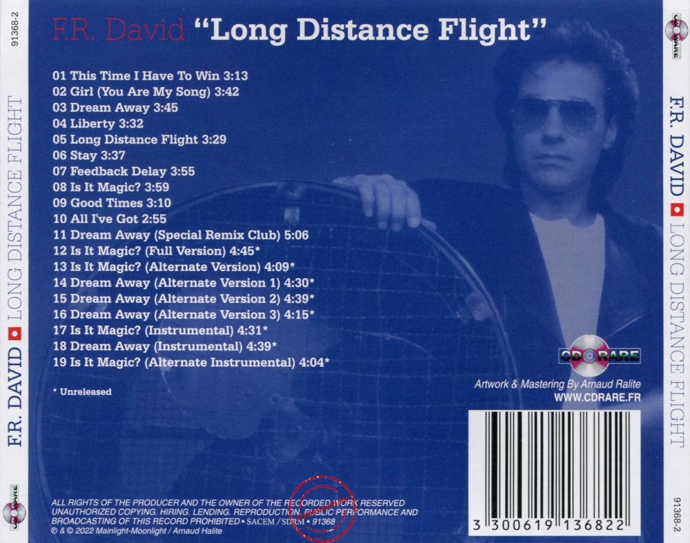 Audio CD: F.R. David (1984) Long Distance Flight