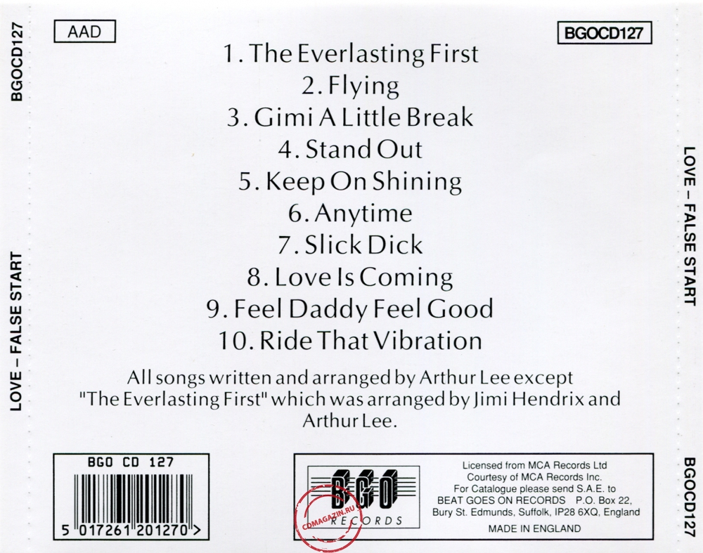 Audio CD: Love (1970) False Start