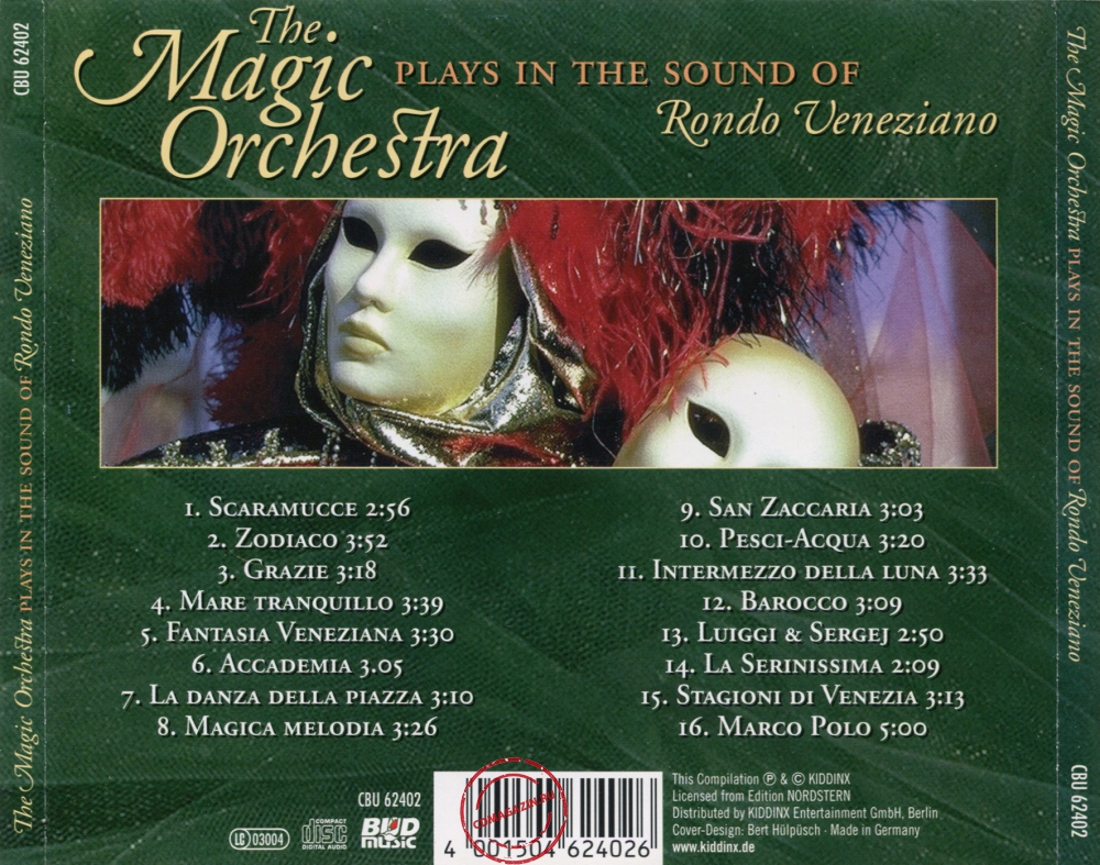 Audio CD: Magic Orchestra (2002) Plays In The Sound Of Rondo Veneziano