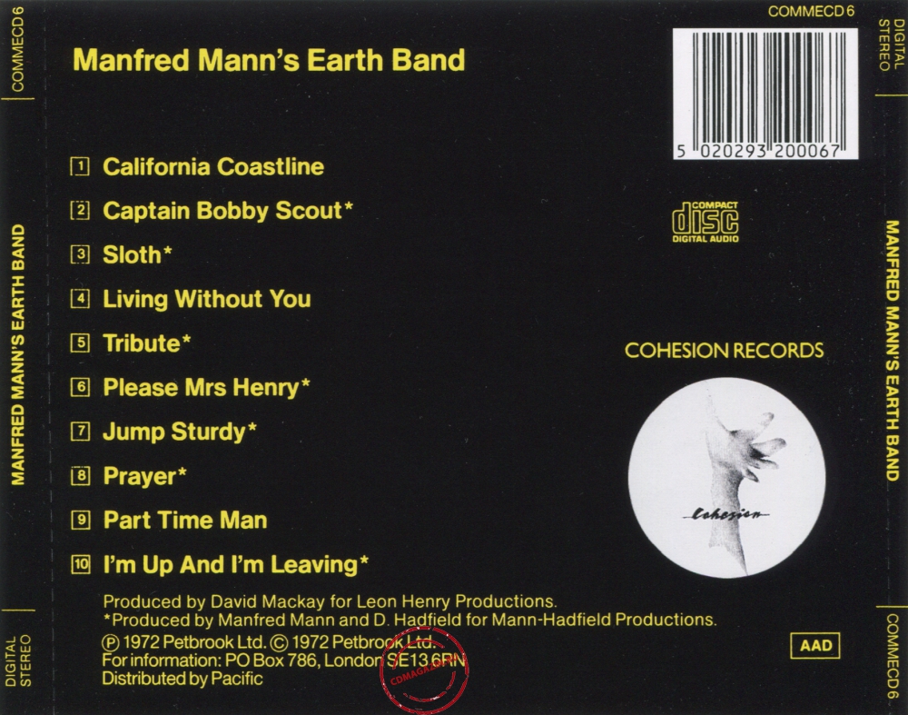 Audio CD: Manfred Mann's Earth Band (1972) Manfred Mann's Earth Band