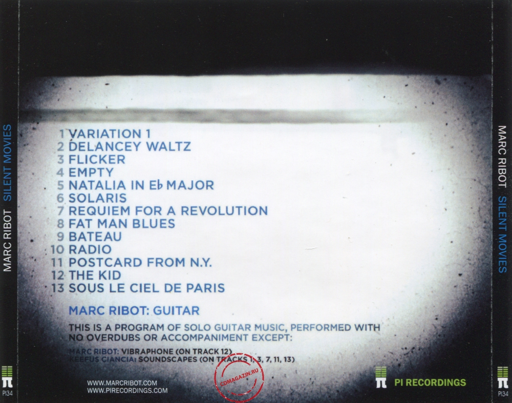 Audio CD: Marc Ribot (2010) Silent Movies Audio CD: Marc Ribot (2010) Silent Movies