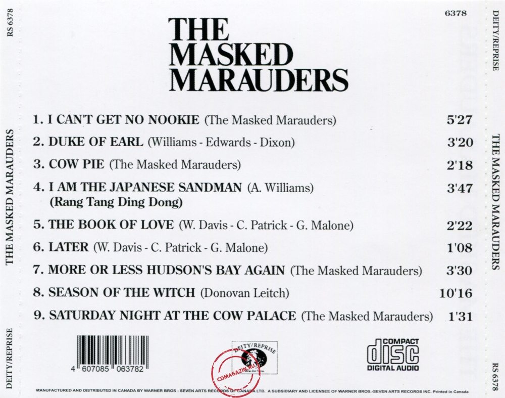 Audio CD: Masked Marauders (1969) The Masked Marauders
