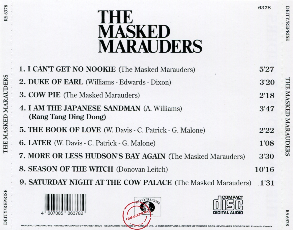 Audio CD: Masked Marauders (1969) The Masked Marauders Audio CD: Masked Marauders (1969) The Masked Marauders