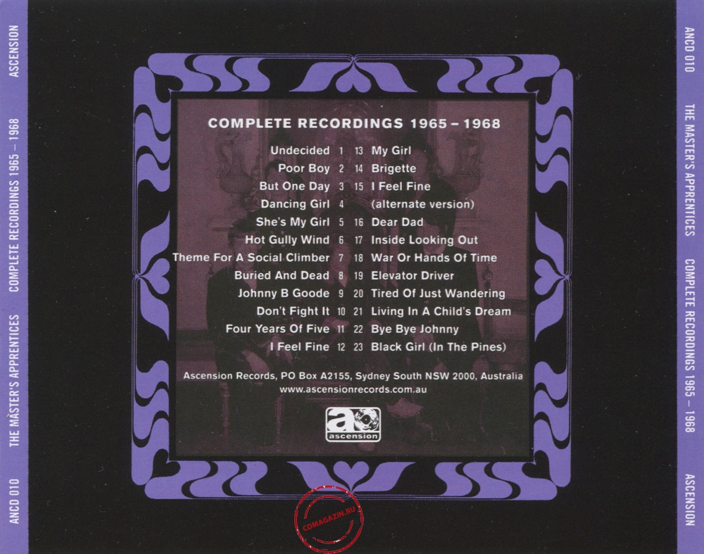 Audio CD: Master's Apprentices (2000) Complete Recordings 1965-1968