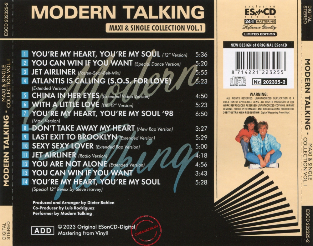 Audio CD: Modern Talking (2023) Maxi & Singles Collection Vol. 1