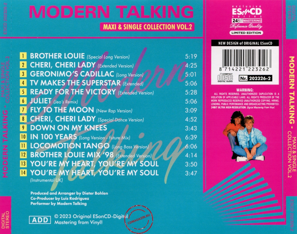 Audio CD: Modern Talking (2023) Maxi & Singles Collection Vol. 2