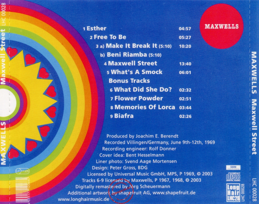 Audio CD: Maxwells (1969) Maxwell Street