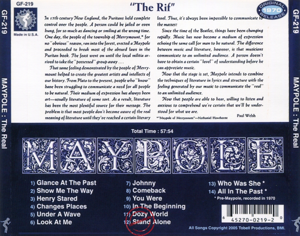 Audio CD: Maypole (1971) The Real