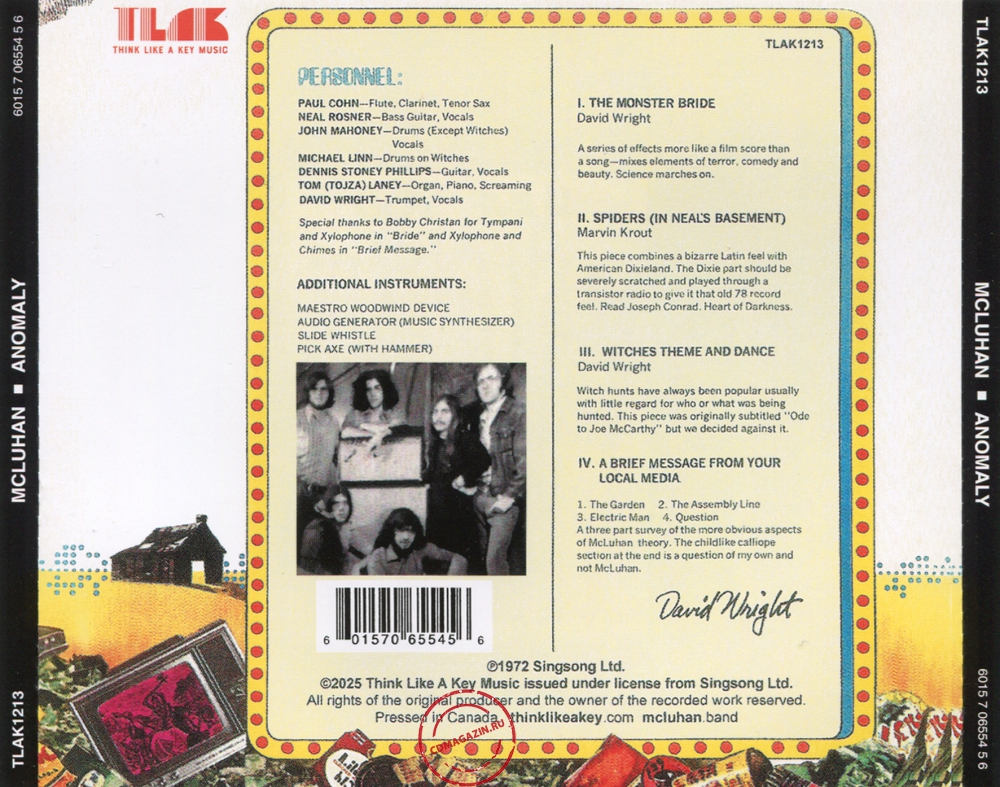 Audio CD: McLuhan (2) (1972) Anomaly