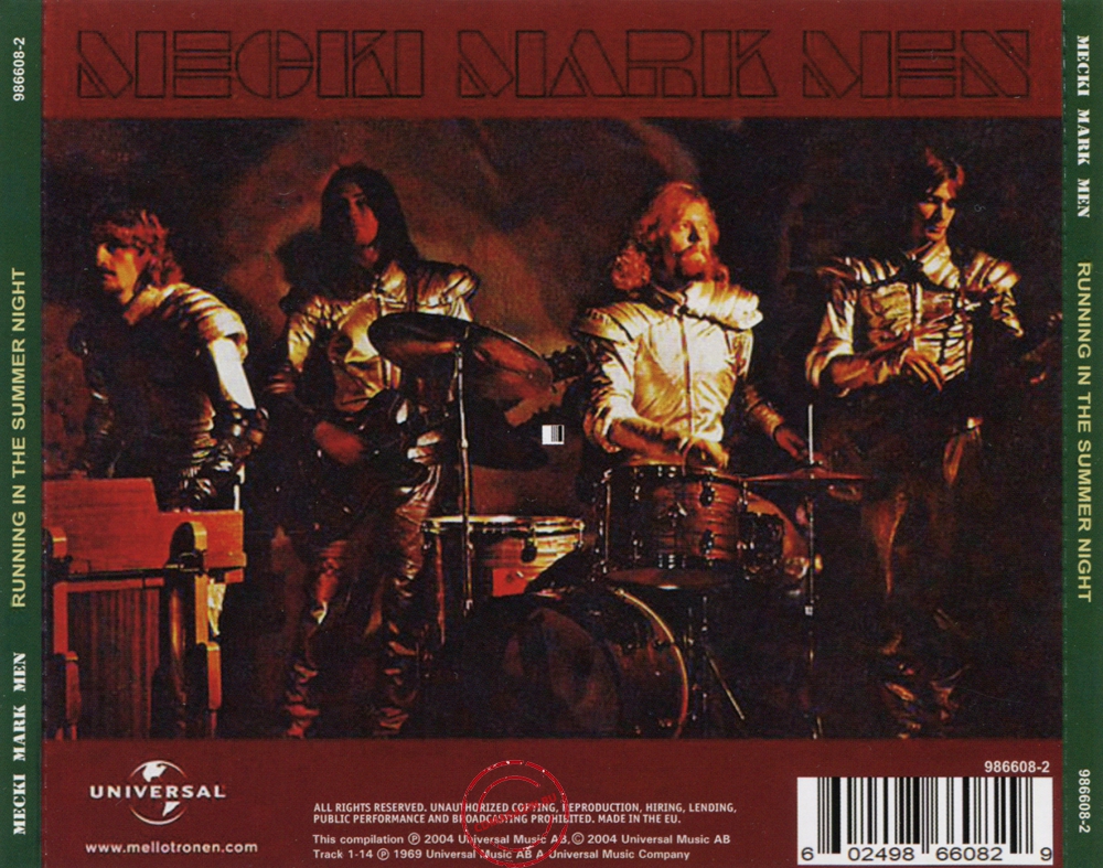 Audio CD: Mecki Mark Men (1969) Running In The Summer Night