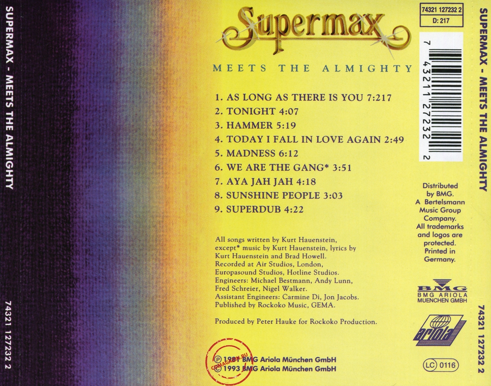 Audio CD: Supermax (1981) Meets The Almighty